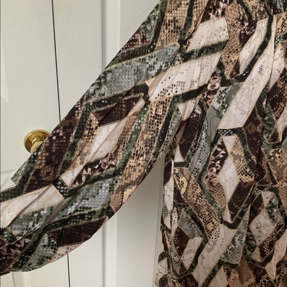 H&M Snakeskin Patchwork Smock Dress - Picture 3 of 6